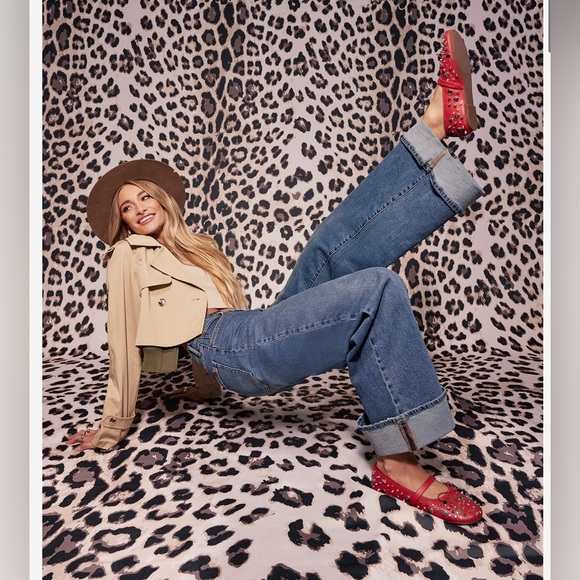 Jessica Simpson red Azalina Studded Mary Jane Ballet Flats size‎ 11 brand new - Picture 3 of 12